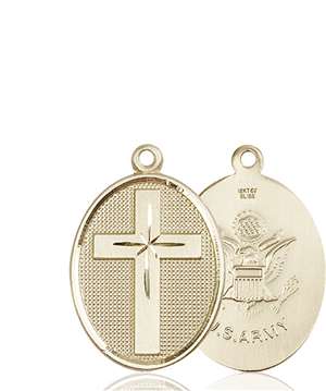 0783KT2 <br/>14kt Gold Cross / Army Medal