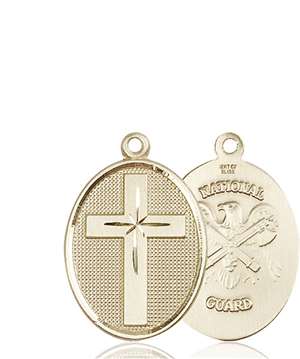 0783KT5 <br/>14kt Gold Cross / National Guard Medal