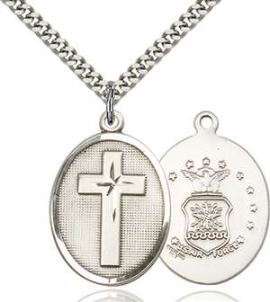 0783SS1/24S <br/>Sterling Silver Cross / Air Force Pendant