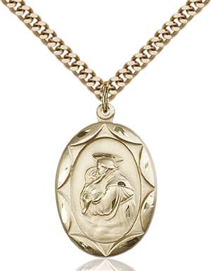 0801DGF/24G <br/>Gold Filled St. Anthony Pendant