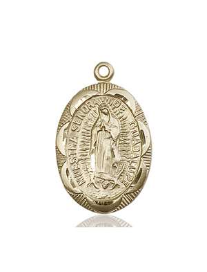 0801FKT <br/>14kt Gold O/L of Guadalupe Medal