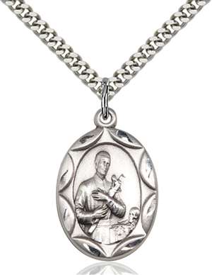 0801GSS/24S <br/>Sterling Silver St. Gerard Pendant