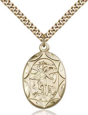 0801RGF/24G <br/>Gold Filled St. Michael the Archangel Pendant