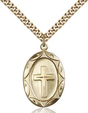 0801YGF/24G <br/>Gold Filled Cross Pendant