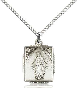 0804FSS/18SS <br/>Sterling Silver O/L of Guadalupe Pendant