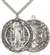 1057SS/24S <br/>Sterling Silver St. Benedict Pendant