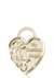 3302KT <br/>14kt Gold Guardian Angel Heart Medal