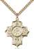 5709GF/24G <br/>Gold Filled 5-Way Firefighter Pendant