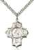 5727SS/24S <br/>Sterling Silver Carmelite 4-Way Pendant
