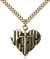 6042GF/24G <br/>Gold Filled Heart of Jesus / Cross Pendant