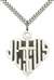 6044SS/24S <br/>Sterling Silver Heart of Jesus / Cross Pendant