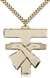 6073GF/24G <br/>Gold Filled Franciscan Cross Pendant