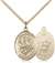 St. George / Navy Medal<br/>8040 Oval, Gold Filled