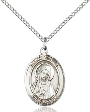 St. Monica Medal<br/>8079 Oval, Sterling Silver