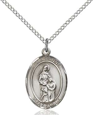 St. Anne Medal<br/>8374 Oval, Sterling Silver