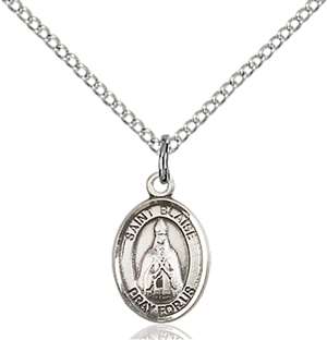 St. Blaise Medal<br/>9010 Oval, Sterling Silver