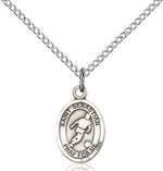 St. Sebastian Medal<br/>9164 Oval, Sterling Silver