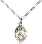 St. Sebastian Medal<br/>9183 Oval, Sterling Silver