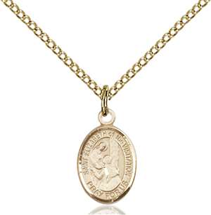 St. Elizabeth of the Visitation Medal<br/>9311 Oval, Gold Filled
