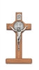 6" WALNUT STANDING ST. BENEDICT CRUCIFIX