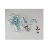 BLUE PEARL ROSARY IN CROSS BOX