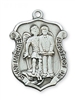 STERLING SILVER ST. MICHAEL MEDAL, 20" CHAIN & BOX