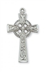 STERLING SILVER CELTIC CROSS 18" CHAIN & BOX