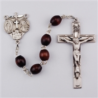 4X6MM SS BROWN ROSARY