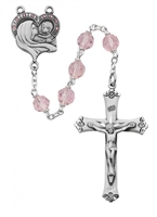 SS 7MM ROSE TINCUT ROSARY