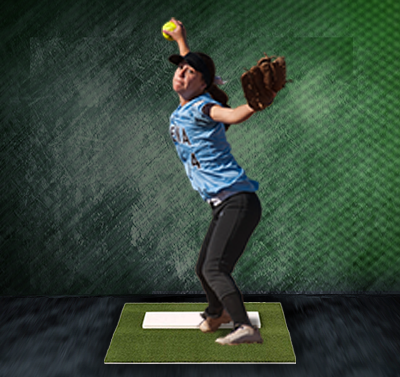 Premium Softball Pitching Mat, Green - 2 feet x 3 feet