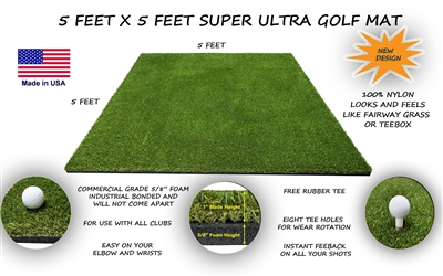 5 Feet x 5 Feet Super Ultra Golf Mat