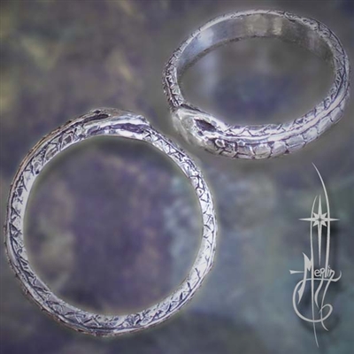 Ouroboros Ring with Scales