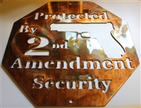 2nd Amendment Protection Metal Wall Art