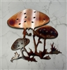 3 In One Mushroom Metal Wall Art Accent