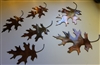 Metal Oak Leaves Copper/Bronze plated (6)