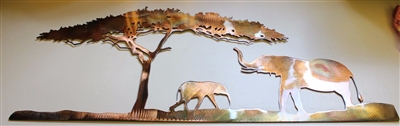 Safari Scene Metal Wall Art