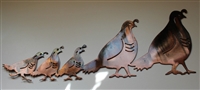 Arizona Quail Family by HGMW Metal Wall Art