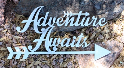 Adventure Awaits Metal Art Sign