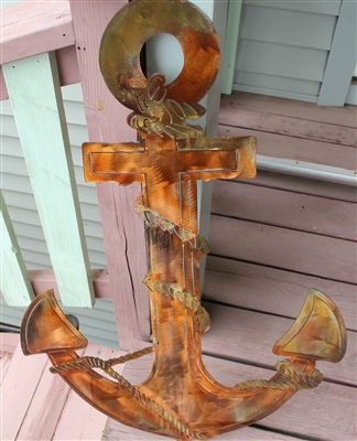 Nautical Anchor copper/bronze plated 36"