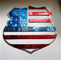 Blue Lives Matter Metal Art