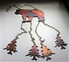 Bear and Trees Metal Art Wind Chime