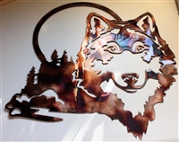 Wolf Coyote Metal Wall Art