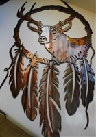 Deer Head Dream Catcher Metal Art