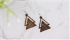 Double Triangles Wood Earrings