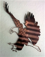 "Patriotic Eagle Landing"  Metal Wall Art piece from HGMW