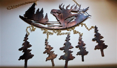 Elk and Tree's Metal Wall Art Wind Chime