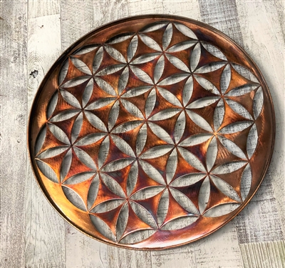 Flower of Life Metal Wall Art 18"