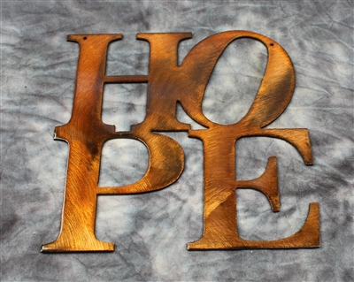 HOPE "Boxed "Metal Wall Art Decor