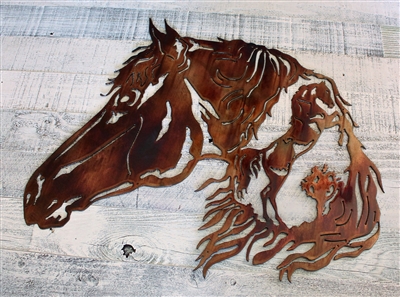 Horse in Horse Metal Wall Art