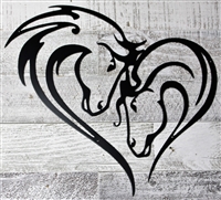 Mothers Heart Horse Heart Metal Art